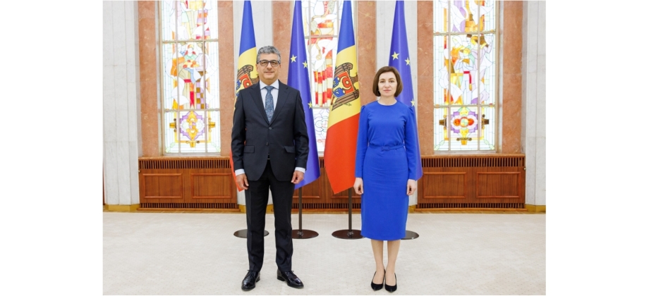 Embajador de Colombia, Assad Jater, presenta sus cartas credenciales ante la Jefe de Estado de Moldova