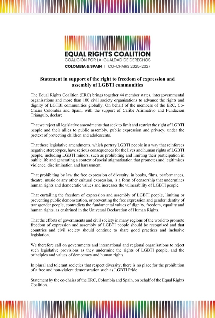 Manifiesto por la libertad de expresión y reunión LGTBI