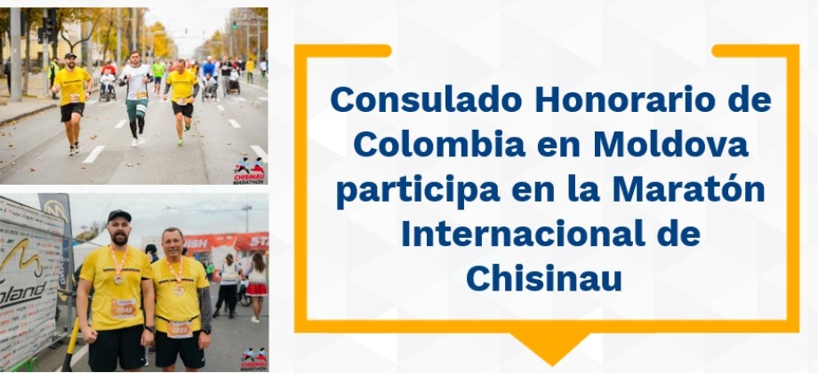 Consulado Honorario de Colombia en Moldova participa en la Maratón Internacional de Chisinau