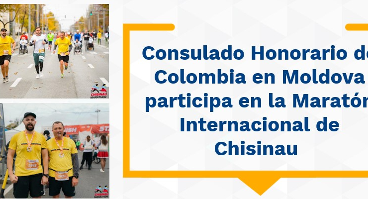 Consulado Honorario de Colombia en Moldova participa en la Maratón Internacional de Chisinau